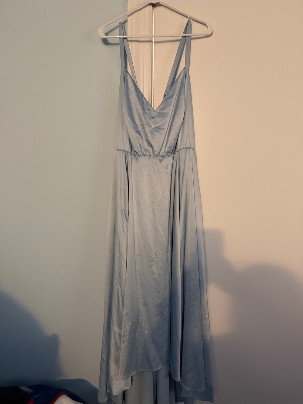 torrid Pale Blue Satin High-Low Slip Dress